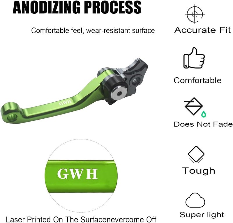 GWH Motorcycle Billet Foldable Brake Clutch Lever Handle CNC for KX450 19-23 KX250 KX250X KX450X 21-23 Dirt Pit Bike Motorbike - Image 3